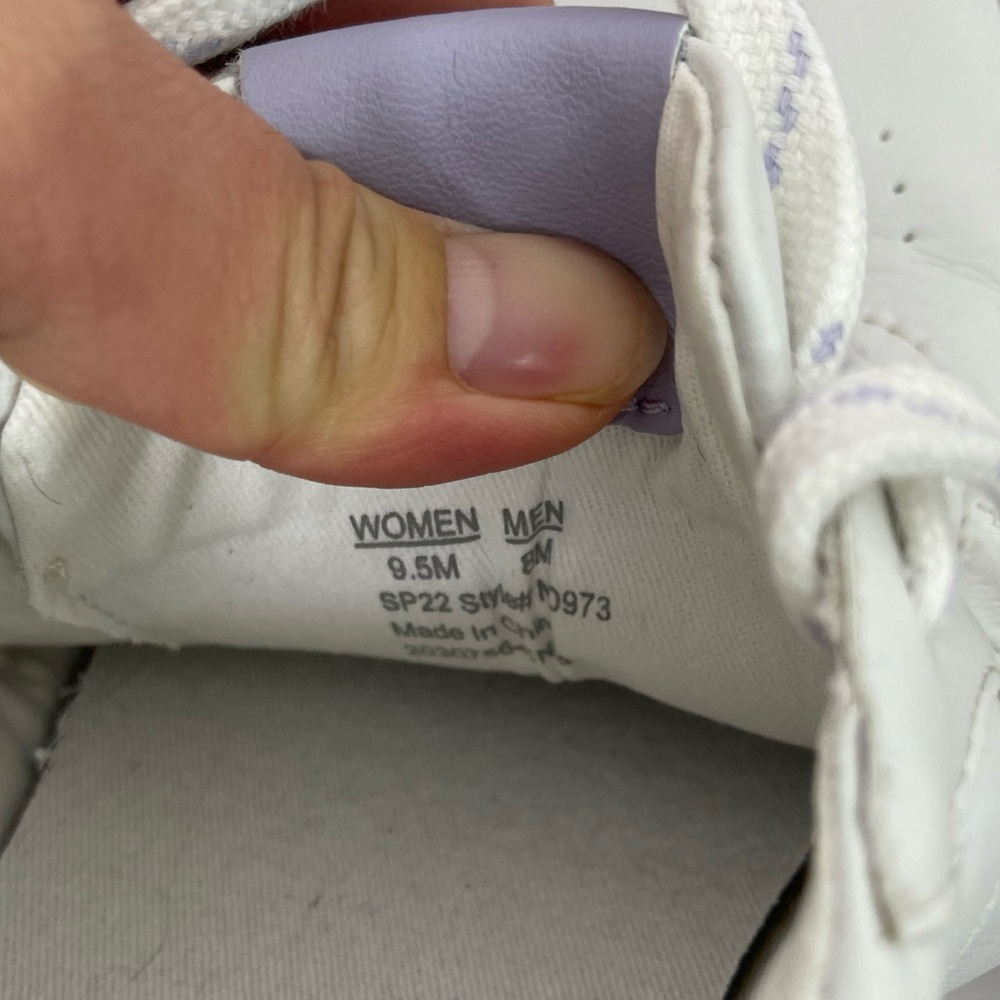 Madewell Court Low Top Sneakers Lilac Trim Coated Leather Sz W9.5 M8 EUC - Picture 6 of 7